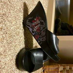 Harley Davidson Wedge Slip-on leather shoes